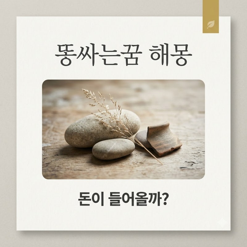 똥싸는꿈 로또 사야 할까? 상황별 재물운과 길몽 흉몽 완벽 정리