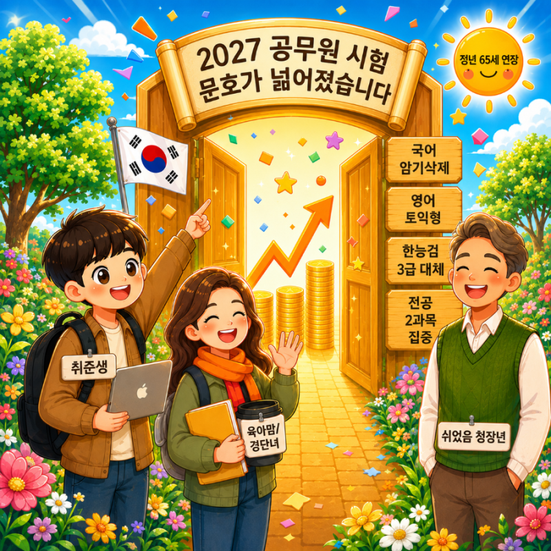 "경력단절 주부·직장인도 가능?" 난리난 2027년 9급 공무원 시험 개편 확정안
