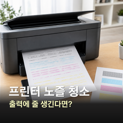 프린터 노즐 청소, 잉크젯 프린터 줄 생길 때 순서