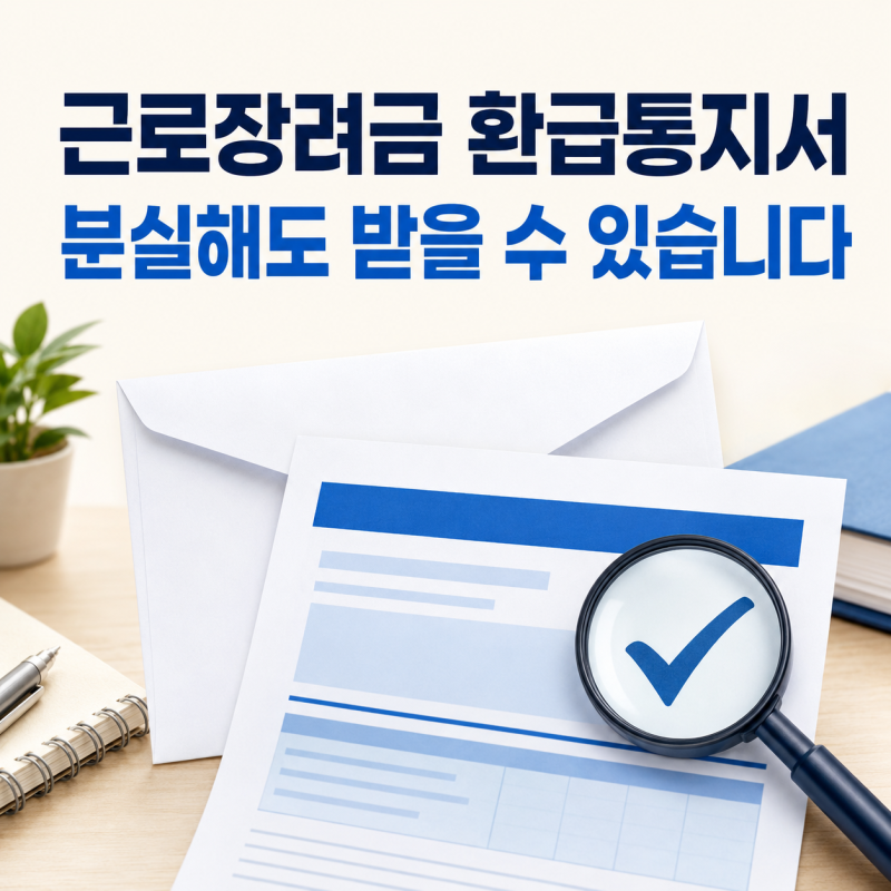근로장려금 환급통지서 재발급 방법｜분실했을 때 홈택스 출력·우체국 준비물