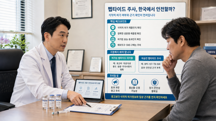 <b>펩타이드</b> 주사, 한국에서도 안전할까? 식약처 허가 기준으로 본 효....