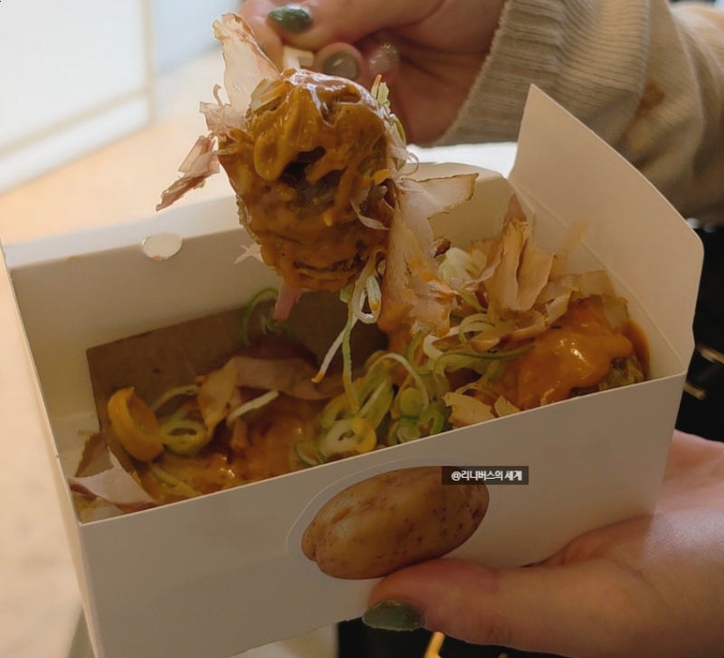 강릉 중앙시장 먹거리 감자천국 감자타코야키 주차 웨이팅