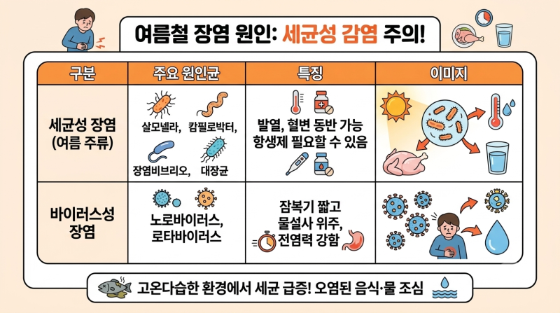 여름철 장염, 이것만 알면 끝 – 증상·원인·위생관리·소아 장염·추천 음식
