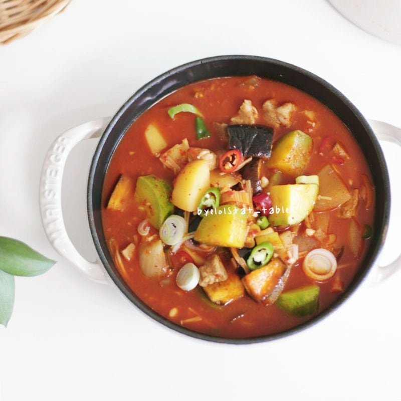 정호영 고추장찌개 레시피 돼지고기 감자 애호박찌개