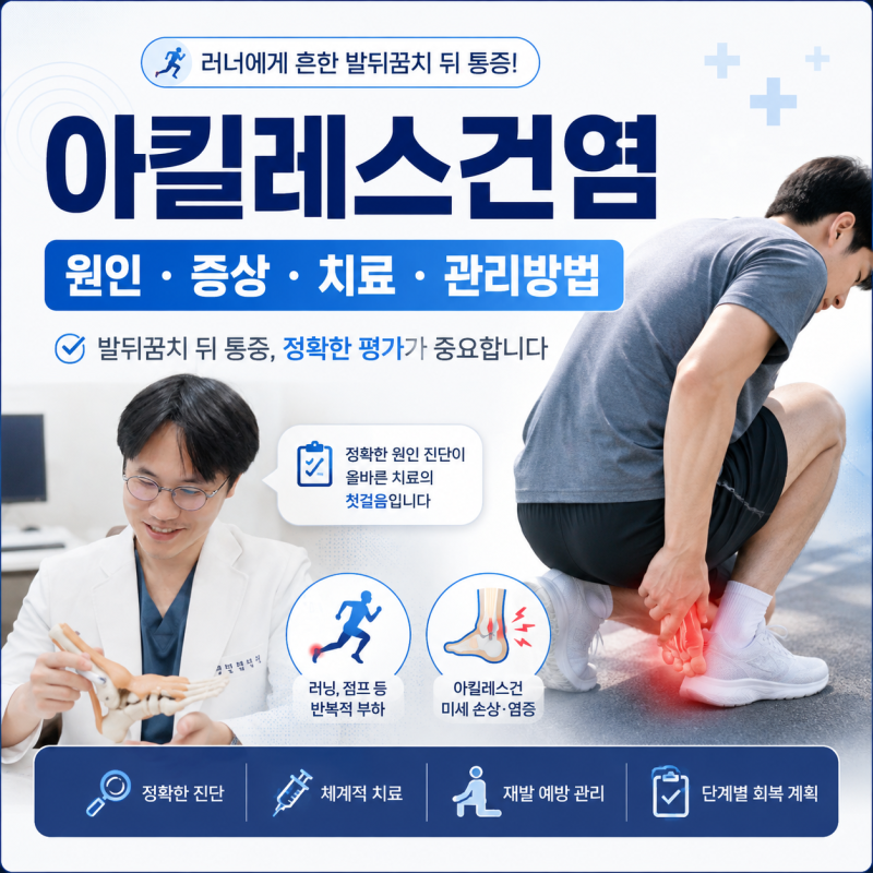 달리기 후 발뒤꿈치가 아픈 이유, 아킬레스건병증 관리 방법