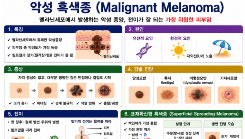 [성인간호학] 69. 악성 흑색종