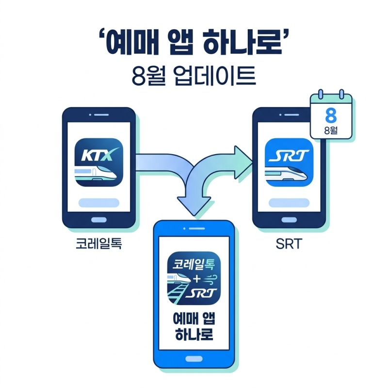 기차표 앱 두 개 쓸 필요 없어진다…KTX·SRT 예매 통합