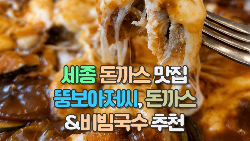 세종 돈까스 맛집 뚱보아저씨, 치즈돈까스와 비빔국수 양이 정말 혜자였습니다
