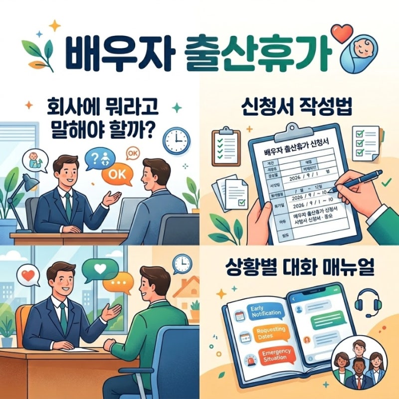 배우자 출산휴가, 회사에 뭐라고 말해야 할까? 신청서 작성법과 상황별 대화 매뉴얼