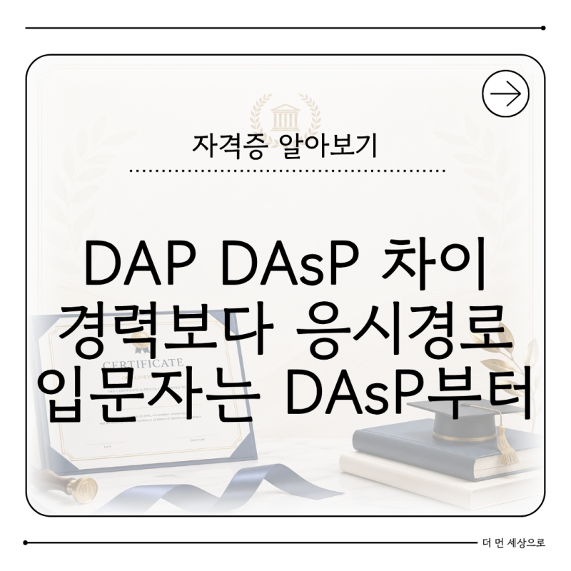 DAP DAsP 차이 실무경력 없는 사람은 무엇부터 볼까
