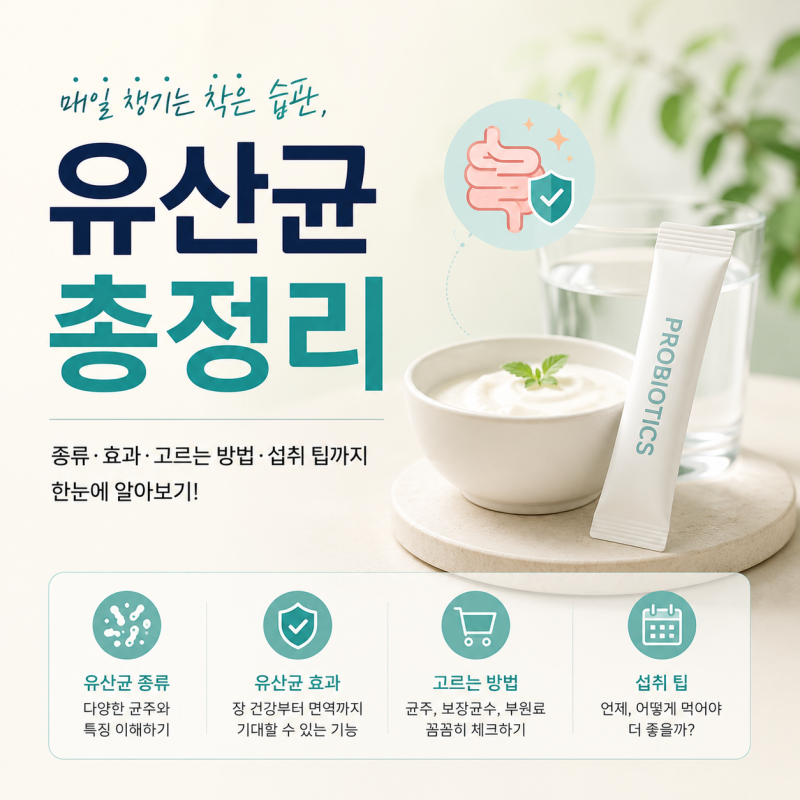 프로바이오틱스 유산균 효능 및 보장균수 차이, 제품 고르는 기준까지