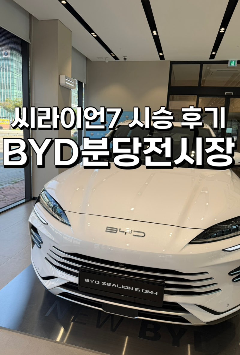BYD분당전시장 씨라이언7 시승 및 견적 후기