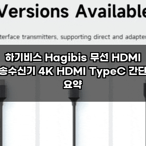 하기비스 Hagibis 무선 HDMI 송수신기 4K HDMI TypeC 간단 요약