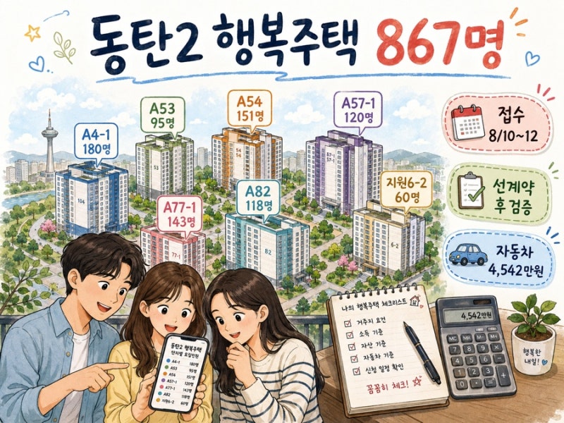 동탄2 행복주택 867명, 소득·자산 안 봐도 탈락하는 조건
