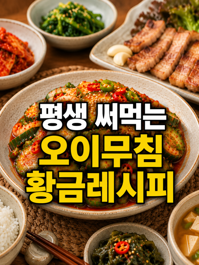 오이무침 황금레시피, 물 생기지 않고 아삭하게 만드는 꿀팁