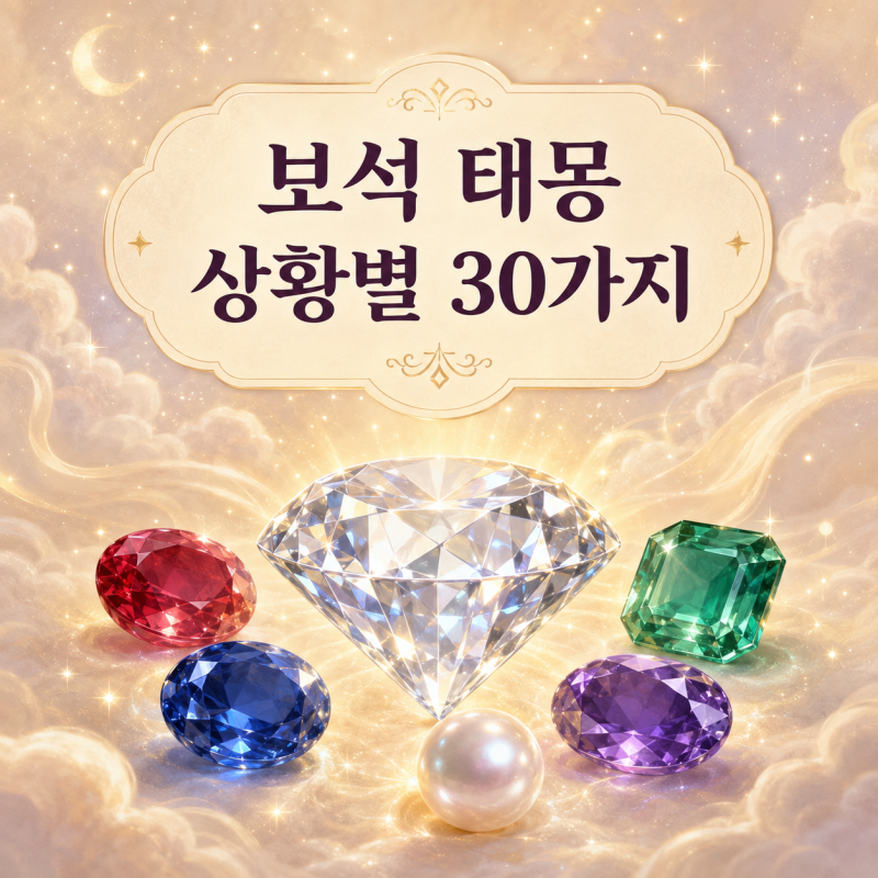 보석 태몽 뜻｜보석을 받는 꿈·줍는 꿈·캐는 꿈 상황별 풀이 30가지