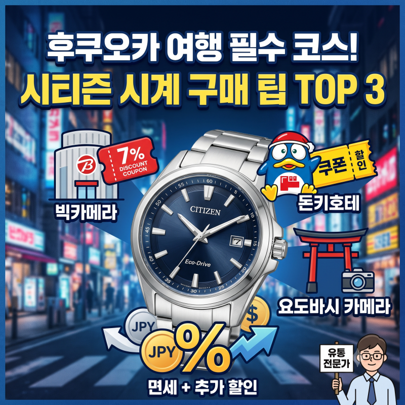 [일본 여행 꿀팁] 후쿠오카에서 시티즌(CITIZEN) 시계 득템하기! 구매처 TOP 3 & 할인 쿠폰 총정리