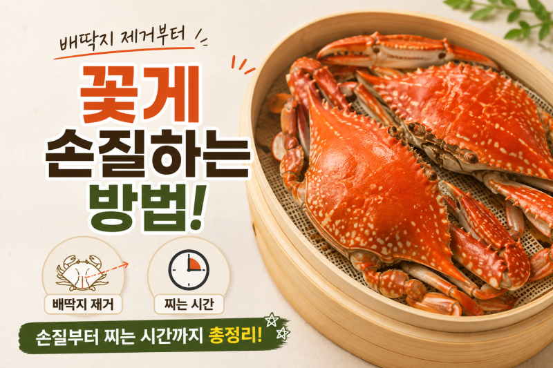 꽃게 손질하는 방법! 배딱지 제거부터 꽃게 찌는 시간까지 총정리
