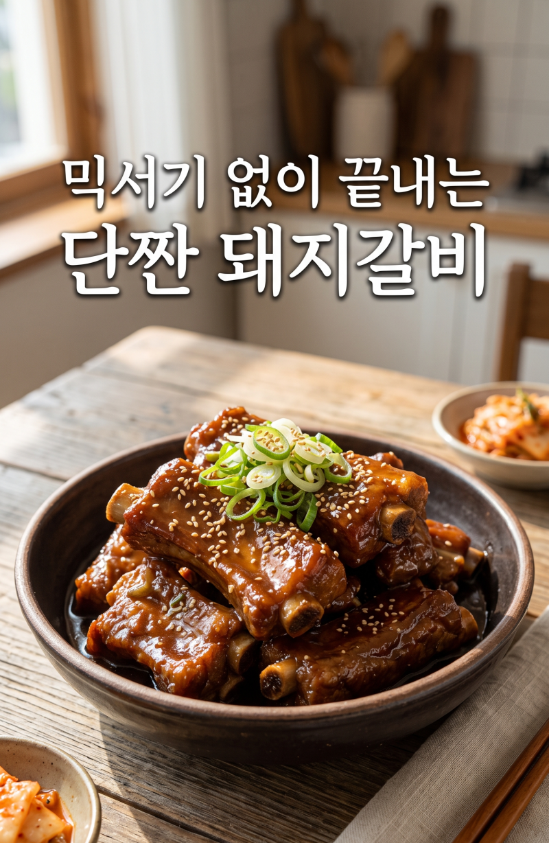 돼지갈비 레시피, 믹서기 없이 배 음료로 부드럽게 만드는 법
