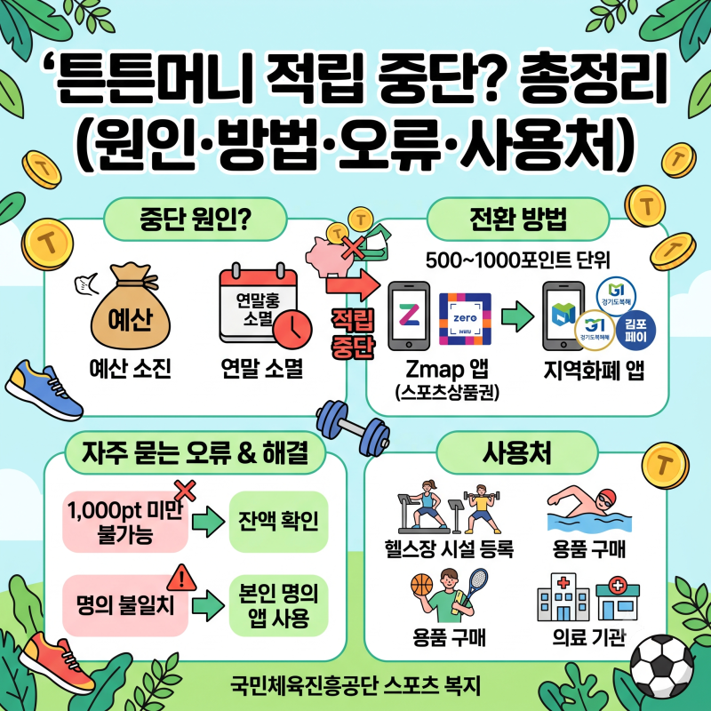 튼튼머니 적립 중단 왜? 전환방법·기간·오류·사용처까지 총정리