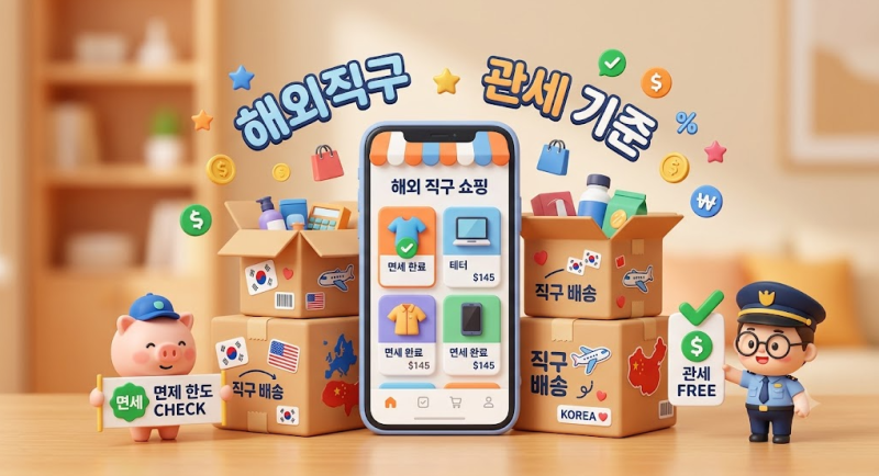 알리·테무·아마존 직구할 때 통장 지키는 법! 해외직구 관세 기준 & 면제 한도 총정리 ️