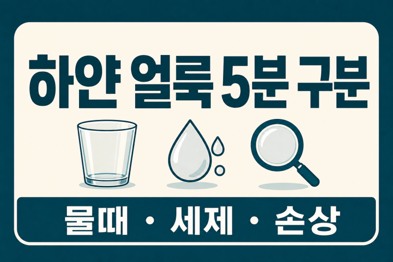 식기세척기 하얀 얼룩, 세제 잔여물과 물때 구분하는 5분 확인법