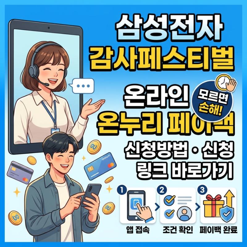 삼성전자 감사 페스티벌 온누리 페이백 신청 방법 | 환급 조건부터 필수 서류까지 (신청링크 ....