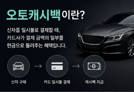 신차구매 오토캐시백이란 ? 현금결제는 손해 ! 카드결제로 할인받는 법