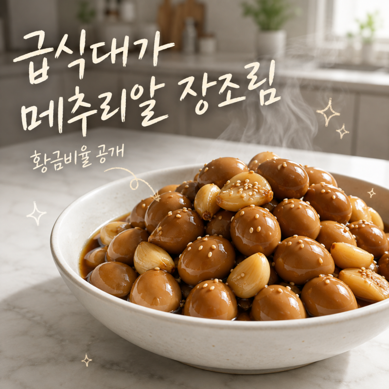 급식대가 메추리알 장조림 레시피, 이 비율만 기억하면 실패 없습니다