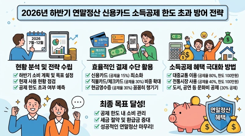 2026 하반기 연말정산 신용카드 소득공제 한도 초과 방어 전략