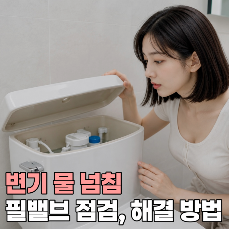 변기 물 넘침 해결 방법과 필밸브 점검하는 법
