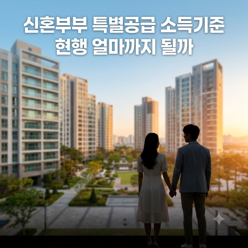 신혼부부 특별공급 소득기준 현행 얼마까지 될까