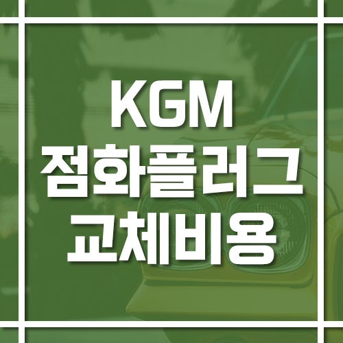 KGM 점화플러그 교체 비용 및 교체 주기