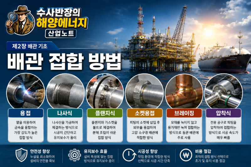 제2장 배관 기초. 2편-6 배관 접합 방법의 이해