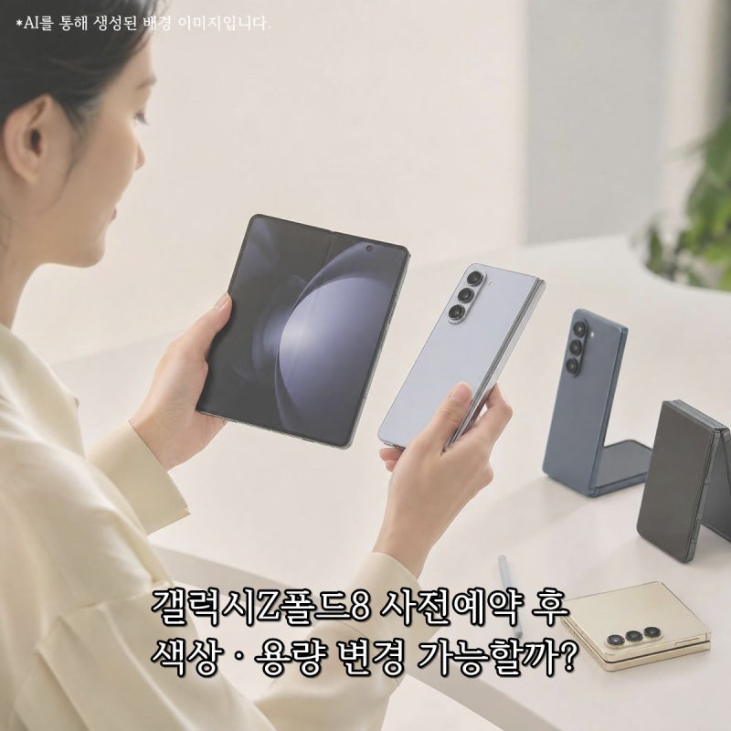 [ 사전예약 FAQ ] 갤럭시Z폴드8 사전예약 후 색상 · 용량 변경 가능할까?