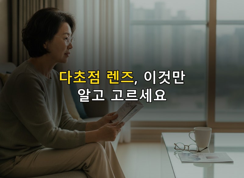백내장 수술, 언제 받아야 할까? 다초점 렌즈로 달라지는 인생