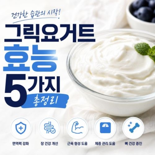 그릭요거트 효능 5가지 : 유산균·다이어트·장건강 총정리