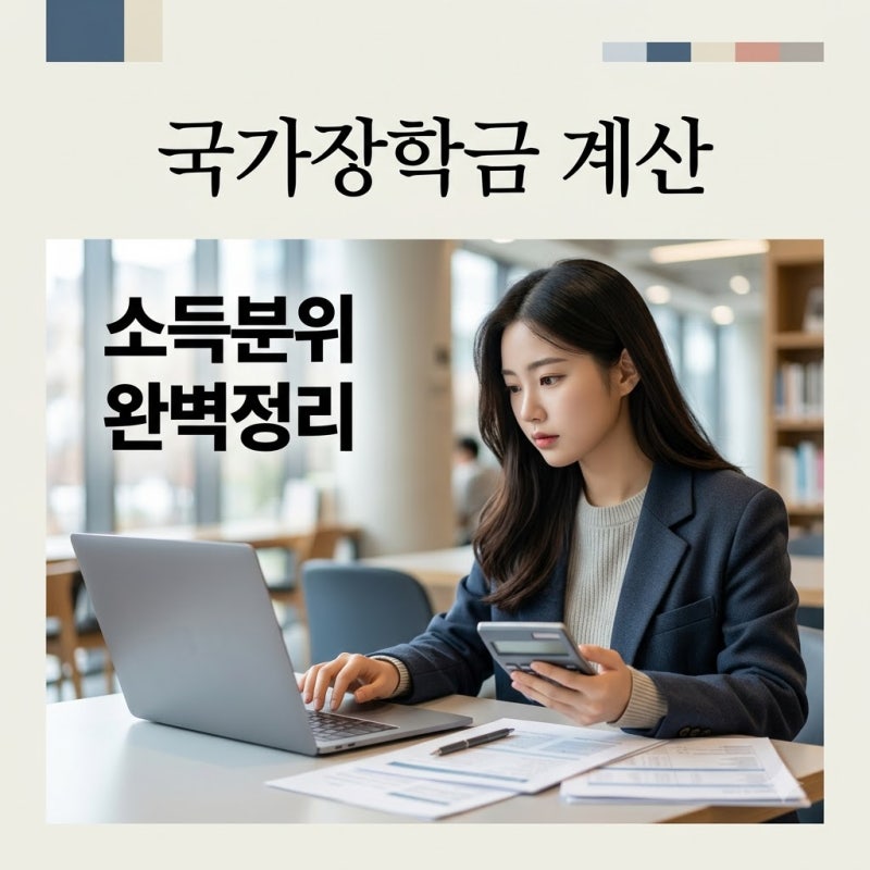 국가장학금 소득분위 계산 방법 1~10구간 기준 및 모의계산 정리