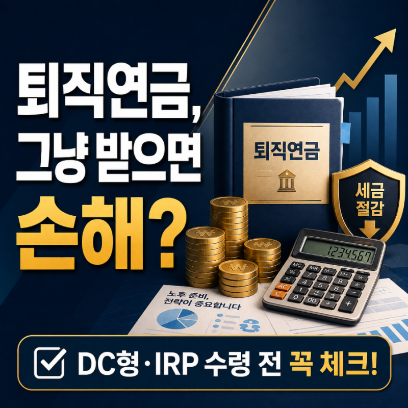 퇴직연금 그냥 받으면 손해?? DC형·IRP 수령방법 꼭 확인하세요!