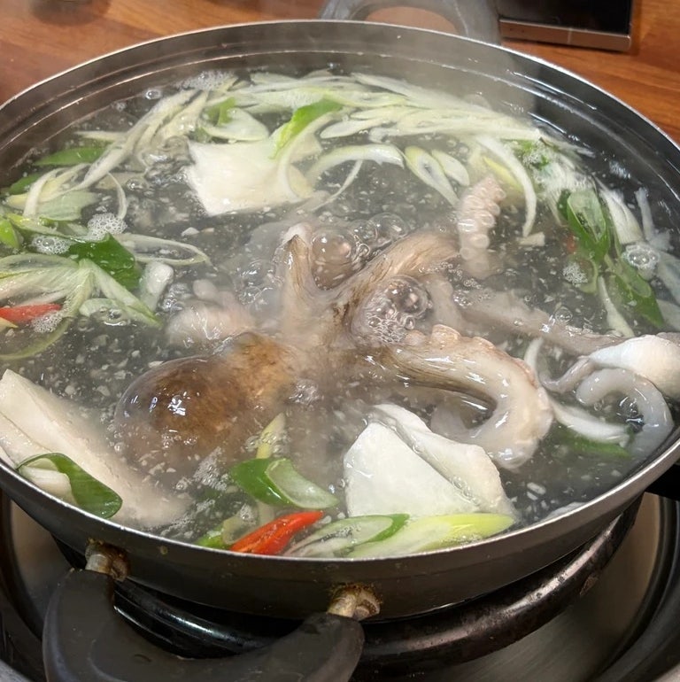 태안 원북면 맛집- 원풍식당, 시원한 박속밀국낙지탕에 수제비 마무리(민어도 코스)