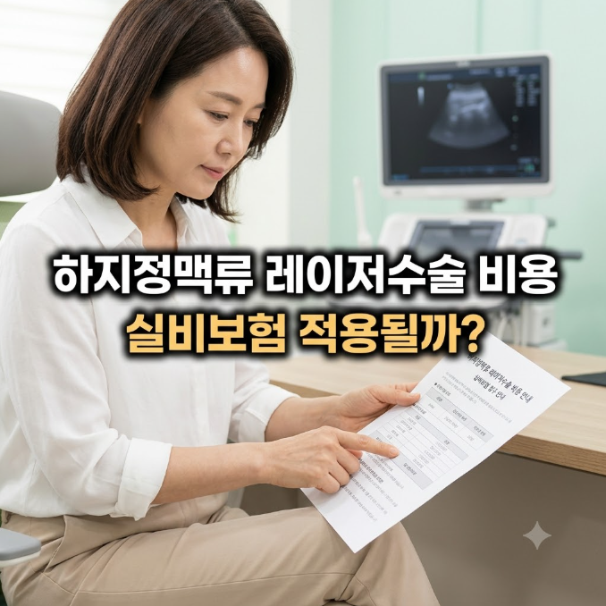 하지정맥류 레이저수술 비용 실비보험 적용 받으려면 어떻게 해야할까? 달라진 보상 범위 결....