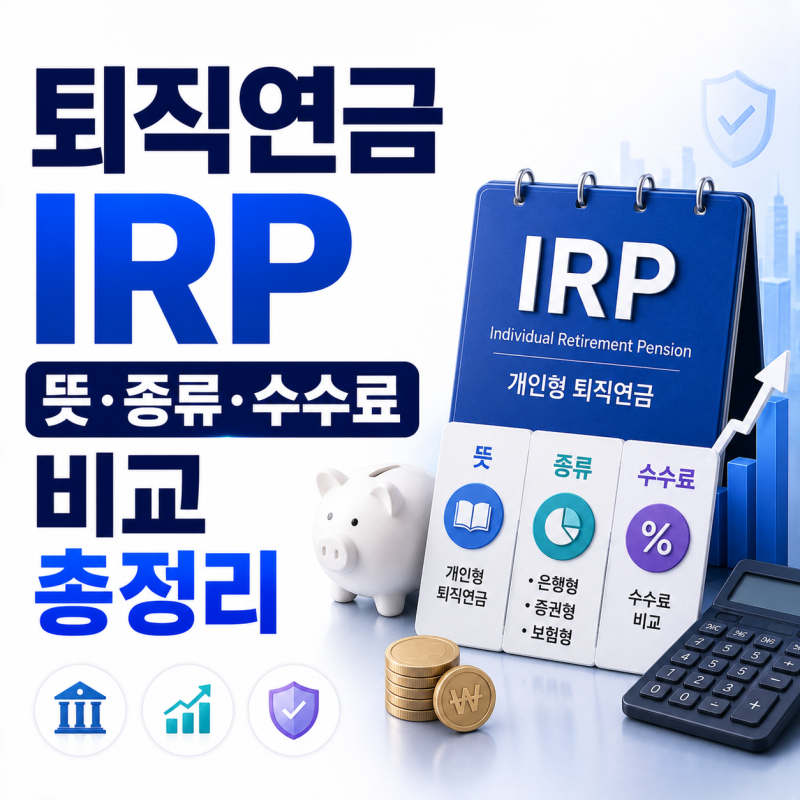 퇴직연금 IRP 뜻·종류·수수료 비교 총정리