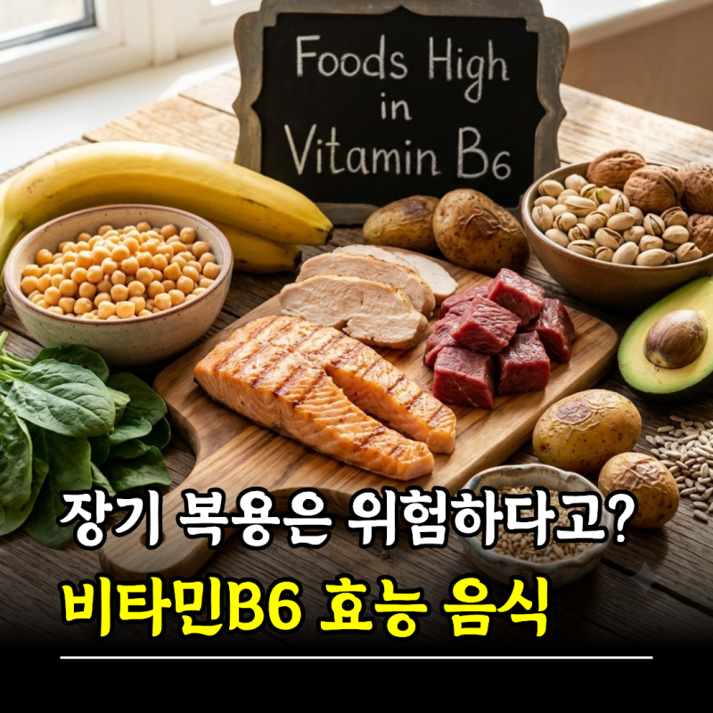 장기 복용은 위험하다고? 비타민B6 효능 권장량 음식