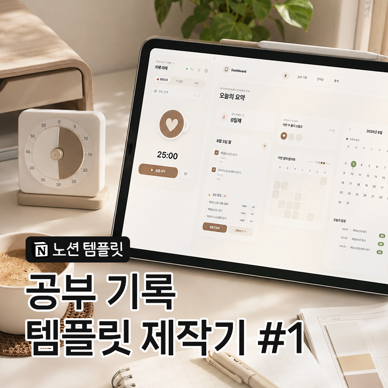 노션 공부 기록 템플릿 제작기｜체계적인 공부 시스템을 만드는 과정