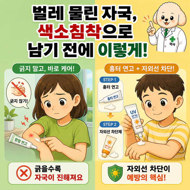 벌레 물린 자국, 색소침착으로 남기 전에 이렇게 관리하세요