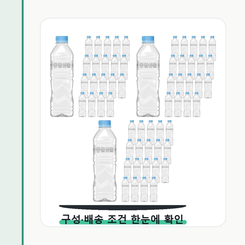 동원샘물 무라벨 생수 구매 전 꼭 확인하세요