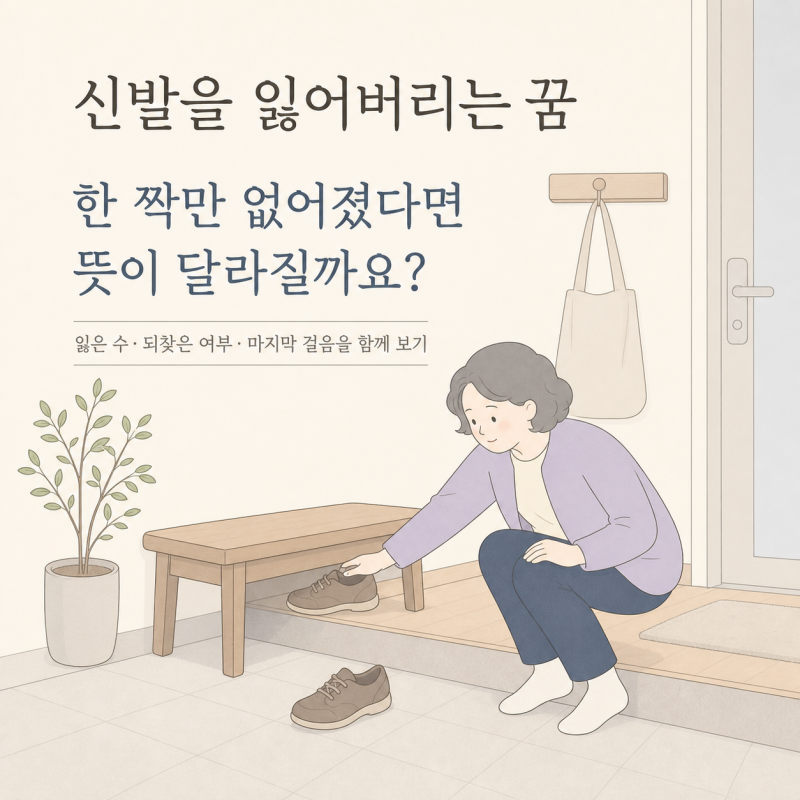 신발을 잃어버리는 꿈, 한 짝만 없어졌다면 뜻이 달라질까요? 상황별 9가지