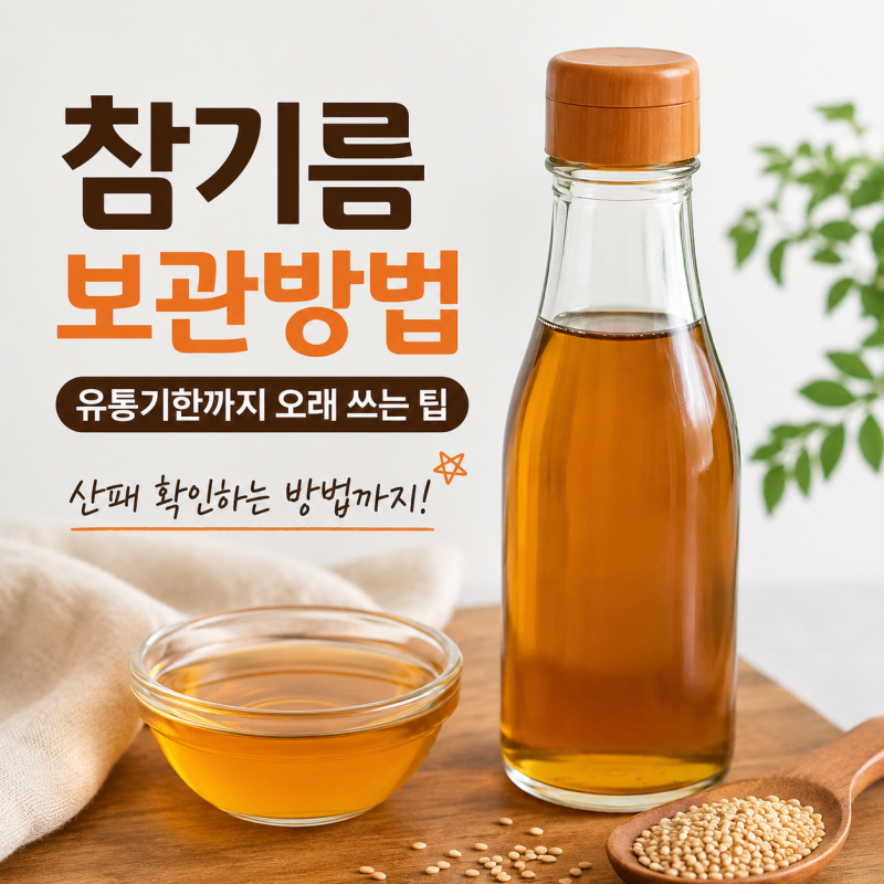 참기름 보관방법 유통기한까지 산패막는 비법