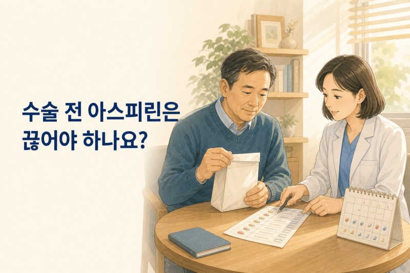 수술 전 아스피린은 끊어야 하나요?