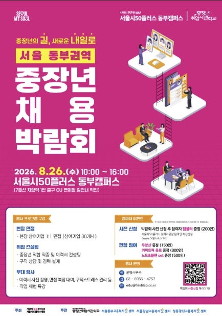 2026 중장년 채용 박람회 일정 총정리 및 신청 방법